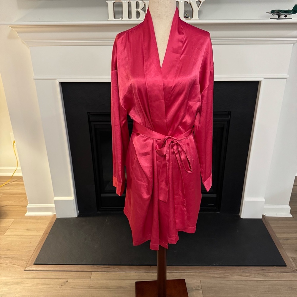 Victoria’s Secret Pink Satin Robe | Belted Lounge Kimono